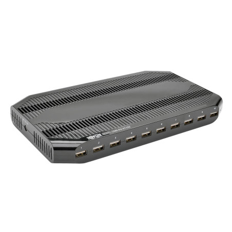USB nabíjacia stanica s úložným priestorom, výstup 10x 12V, 8A, 96W, napájací kábel Schuko