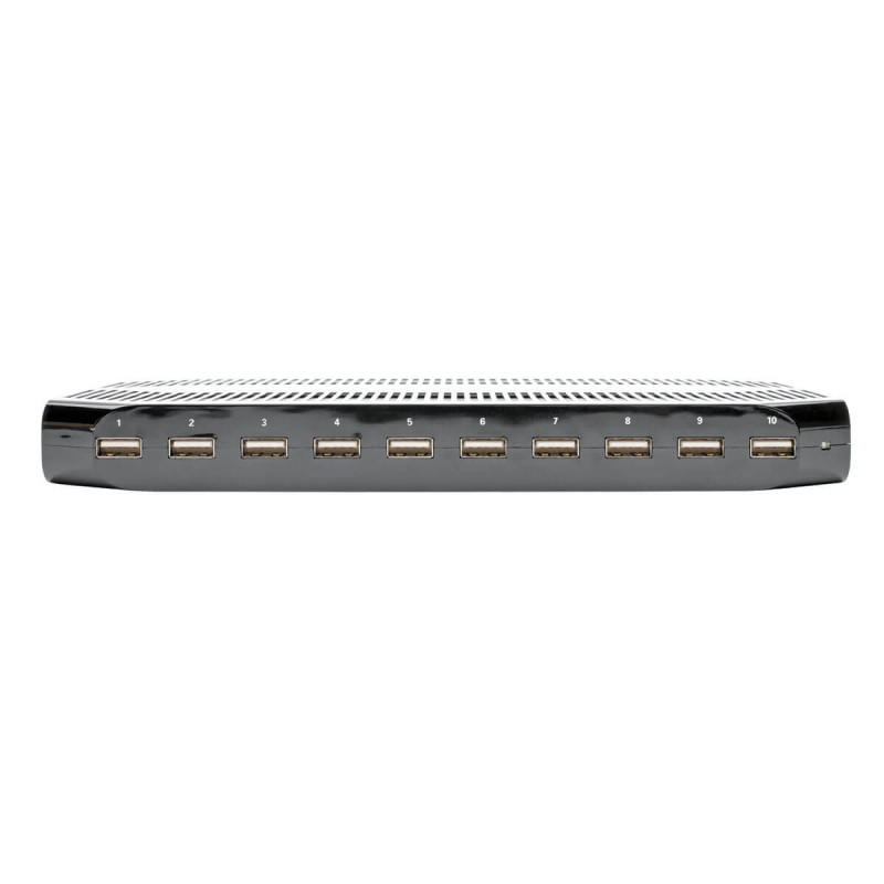 USB nabíjacia stanica s úložným priestorom, výstup 10x 12V, 8A, 96W, napájací kábel Schuko
