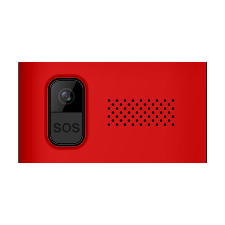 EVOLVEO EasyPhone XO, mobilný telefón pre seniorov s nabíjacím stojanom (červená farba)