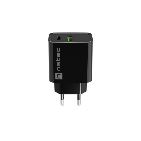 Univerzálna nabíjačka Natec RIBERA 20W 1X USB-A + 1X USB-C, čierna