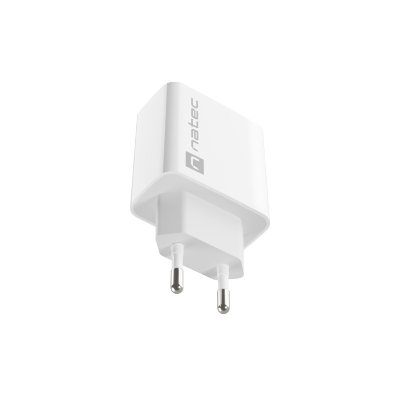 Univerzálna nabíjačka Natec RIBERA 18W 1X USB-A, biela