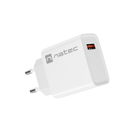 Univerzálna nabíjačka Natec RIBERA 18W 1X USB-A, biela