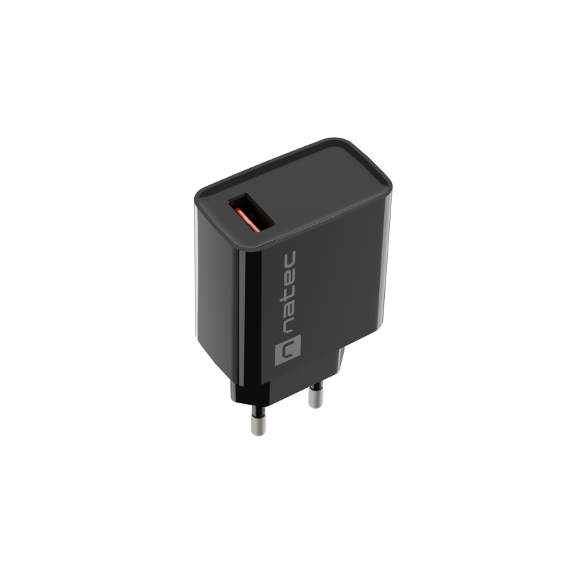 Univerzálna nabíjačka Natec RIBERA 18W 1X USB-A, čierna