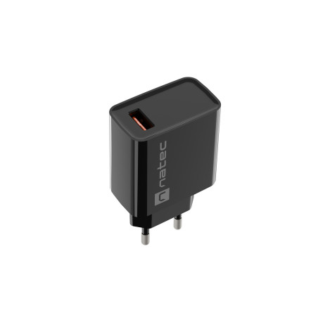 Univerzálna nabíjačka Natec RIBERA 18W 1X USB-A, čierna