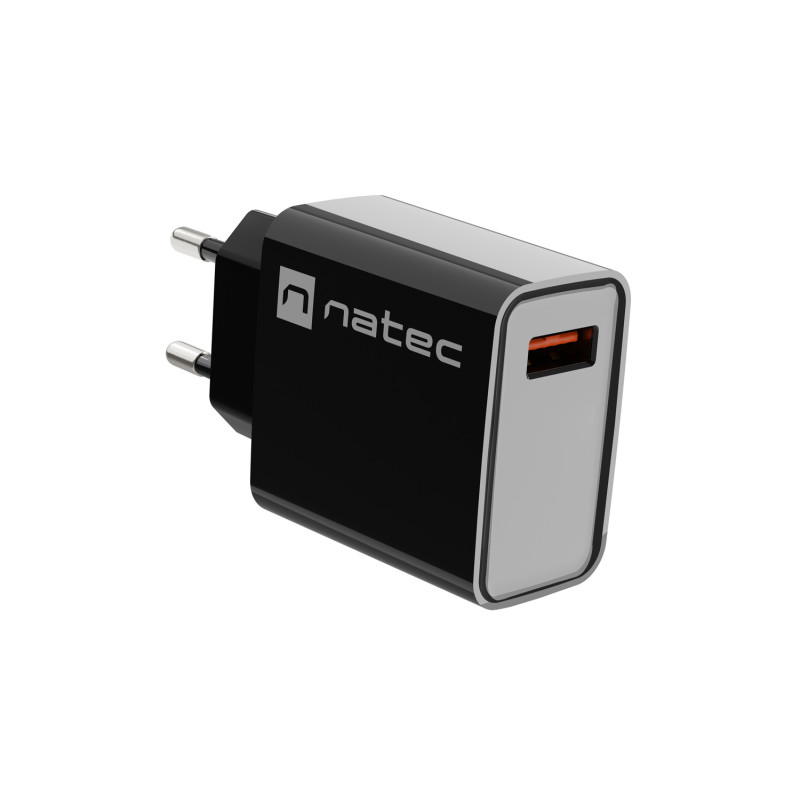 Univerzálna nabíjačka Natec RIBERA 18W 1X USB-A, čierna