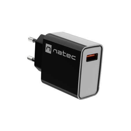 Univerzálna nabíjačka Natec RIBERA 18W 1X USB-A, čierna