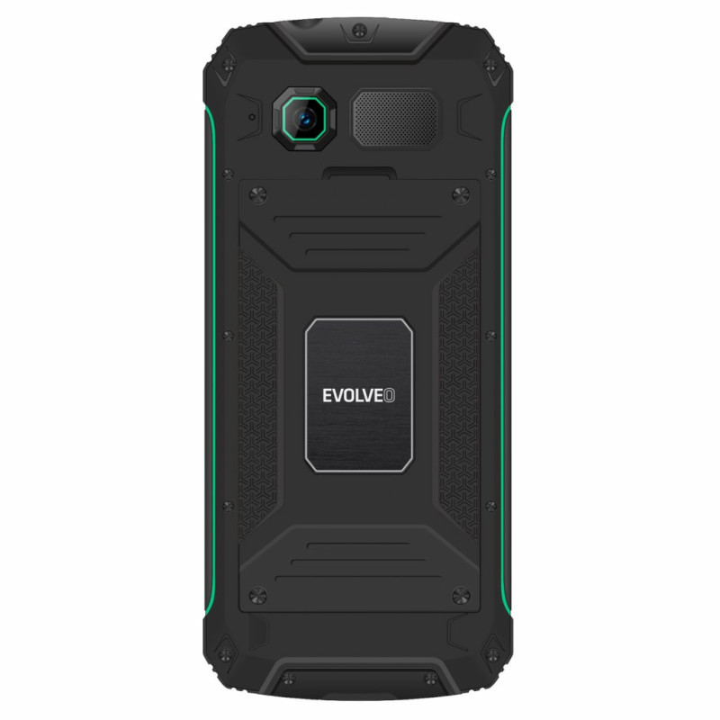 EVOLVEO StrongPhone W4, vodotesný odolný Dual SIM telefón, čierno-zelená