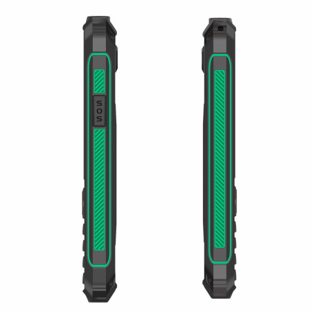 EVOLVEO StrongPhone W4, vodotesný odolný Dual SIM telefón, čierno-zelená