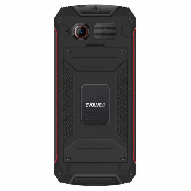 EVOLVEO StrongPhone W4, vodotesný odolný Dual SIM telefón, čierno-červená