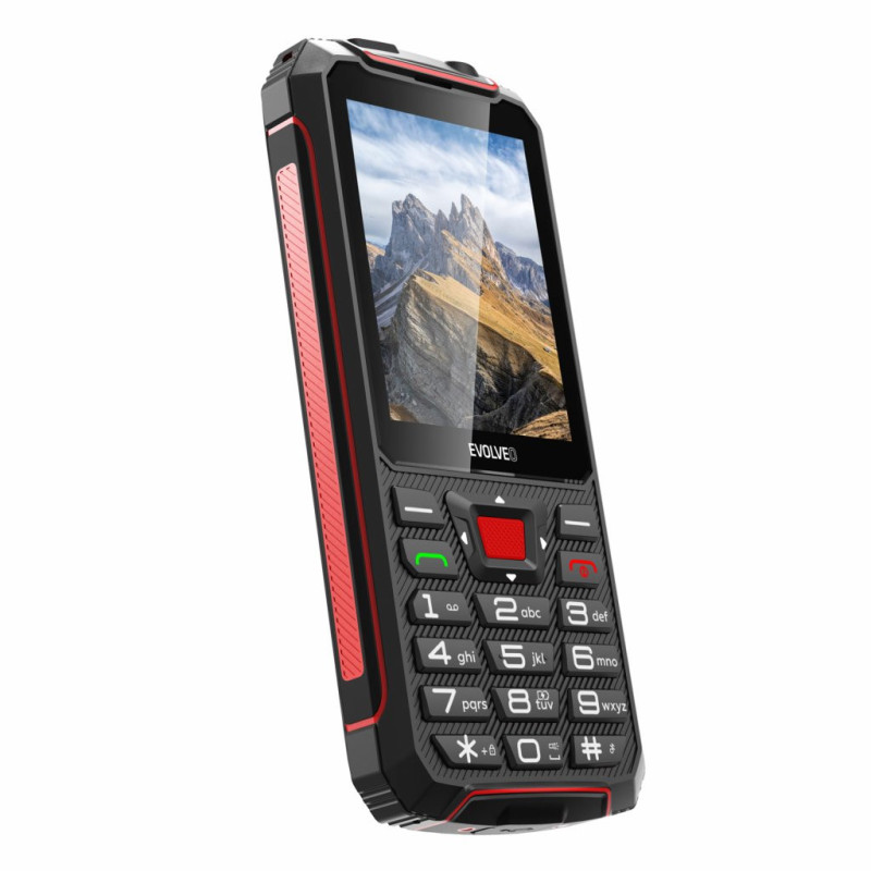 EVOLVEO StrongPhone W4, vodotesný odolný Dual SIM telefón, čierno-červená
