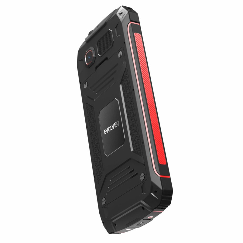 EVOLVEO StrongPhone W4, vodotesný odolný Dual SIM telefón, čierno-červená