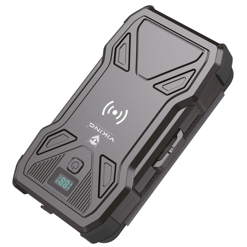 Solárna powerbanka VIKING TYR I/Output: 1xUSB-C, 2xUSB-A/Wireless charge 15W max/10000mAh/ LED svetlo
