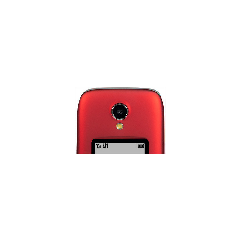 EVOLVEO EasyPhone FS, vyklápací mobilný telefón 2.8" pre seniorov s nabíjacím stojanom (červená farba
