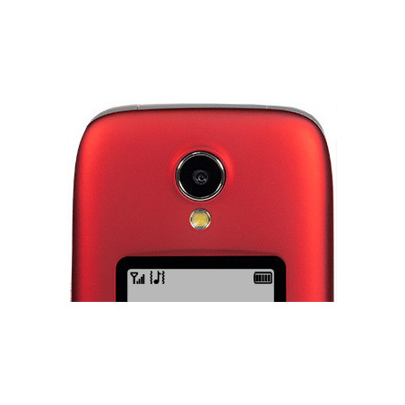 EVOLVEO EasyPhone FS, vyklápací mobilný telefón 2.8" pre seniorov s nabíjacím stojanom (červená farba