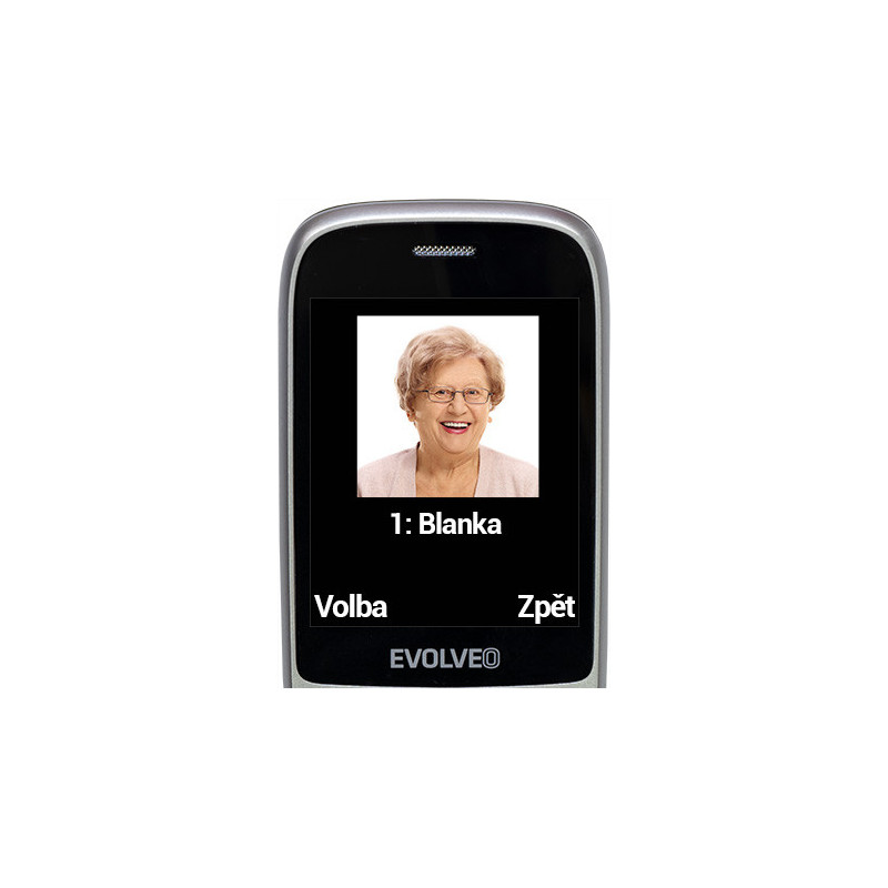 EVOLVEO EasyPhone FS, vyklápací mobilný telefón 2.8" pre seniorov s nabíjacím stojanom (červená farba