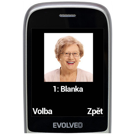 EVOLVEO EasyPhone FS, vyklápací mobilný telefón 2.8" pre seniorov s nabíjacím stojanom (červená farba