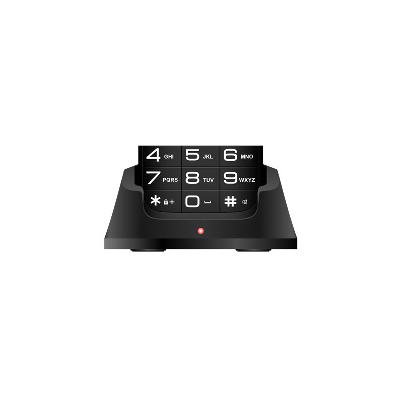 EVOLVEO EasyPhone FS, vyklápací mobilný telefón 2.8" pre seniorov s nabíjacím stojanom (čierna farba)