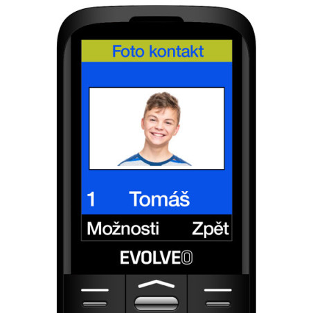 EVOLVEO EasyPhone FS, vyklápací mobilný telefón 2.8" pre seniorov s nabíjacím stojanom (čierna farba)