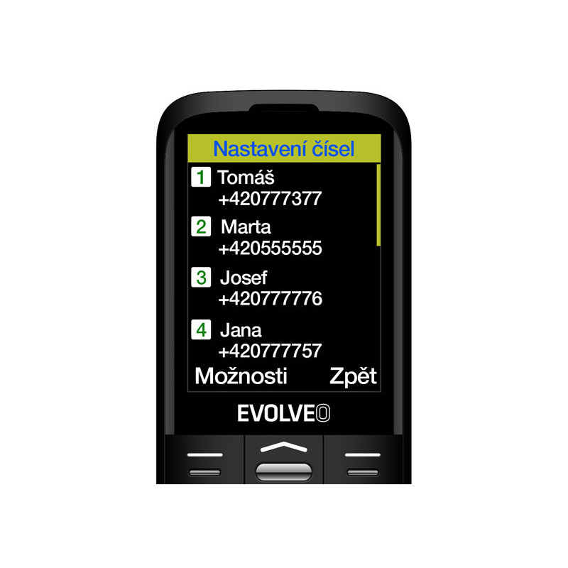 EVOLVEO EasyPhone FS, vyklápací mobilný telefón 2.8" pre seniorov s nabíjacím stojanom (čierna farba)