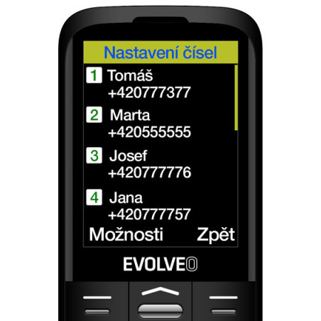 EVOLVEO EasyPhone FS, vyklápací mobilný telefón 2.8" pre seniorov s nabíjacím stojanom (čierna farba)