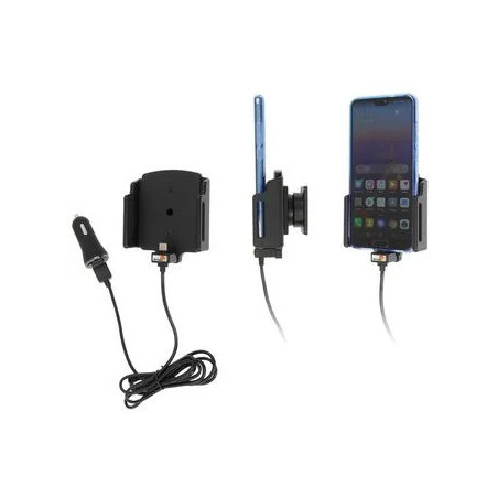 Brodit držiak do auta nastaviteľný s USB-C a nabíjaním z cig. zap./USB QC3.0 š. 70-83 mm, hr. 2-10mm