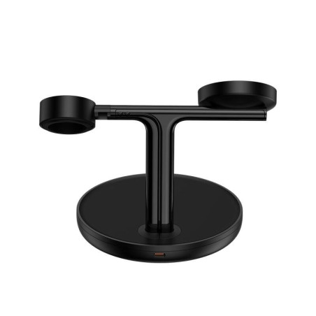 Baseus WXTE000101 Swan 3v1 Bezdrôtový Magnetický Nabíjací Stojan 15W Black