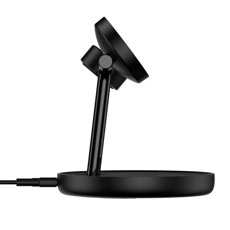 Baseus WXTE000101 Swan 3v1 Bezdrôtový Magnetický Nabíjací Stojan 15W Black