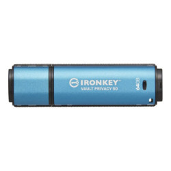 Kingston IronKey Vault Privacy 50 64GB USB 3.2 USB-A Modrá