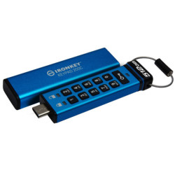 Kingston IronKey Keypad 200C 512GB USB 3.2 USB-C Modrá