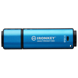 Kingston Ironkey Vault Privacy 50C 512GB USB 3.2 USB-C Modrá