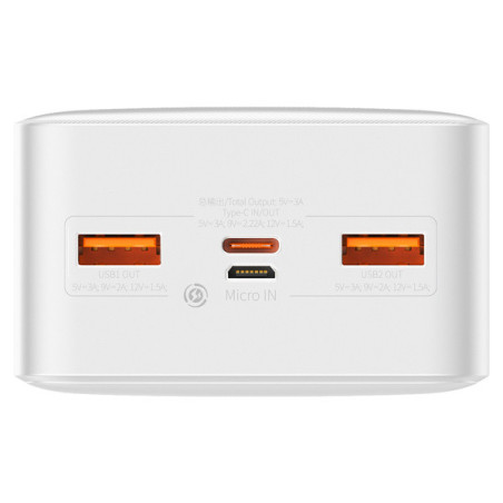 Baseus Bipow powerbanka 30000mAh 20W biela
