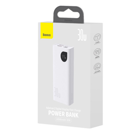 Baseus Adaman2 powerbanka 10000 mAh 30W 2xUSB/USB-C biela