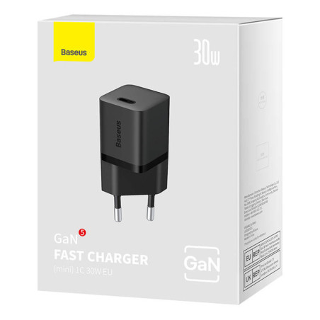 Baseus Rýchlonabíjačka do siete GaN5 Mini 30W EU čierna
