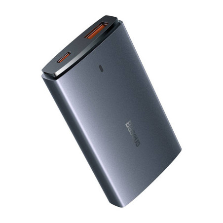 Baseus Nabíjačka do siete GaN5 Pro Ultra Slim USB-C/USB-A 65 W sivá