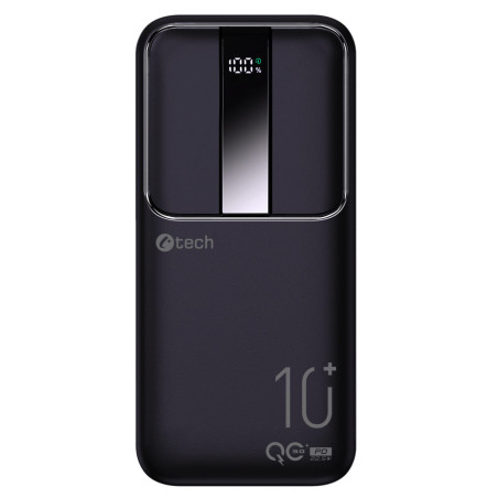 Powerbanka C-tech 10000mAh, Li-Pol, 22,5 W, USB-C/USB-A/micro USB