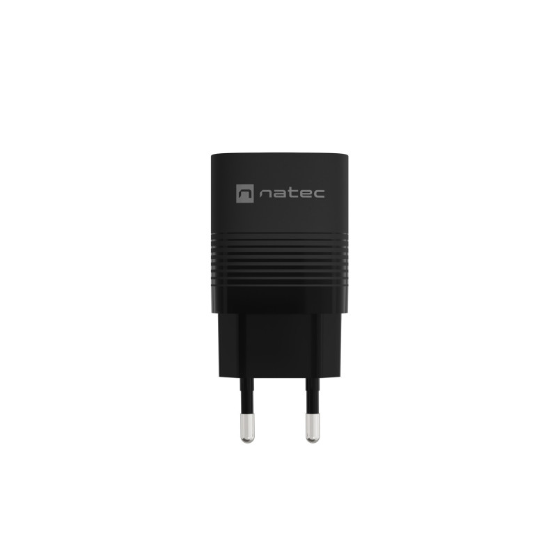 Univerzálna USB nabíjačka Natec RIBERA GaN 30 W, 1X USB-A, 1X USB-C, čierna