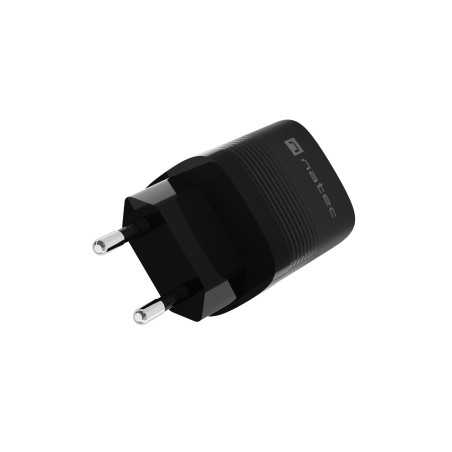Univerzálna USB nabíjačka Natec RIBERA GaN 30 W, 1X USB-A, 1X USB-C, čierna