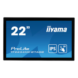 22" iiyama TF2234MC-B7AGB: IPS, FullHD, capacitive, 10P, 350cd/m2, VGA, HDMI, DP, IP65, čierny