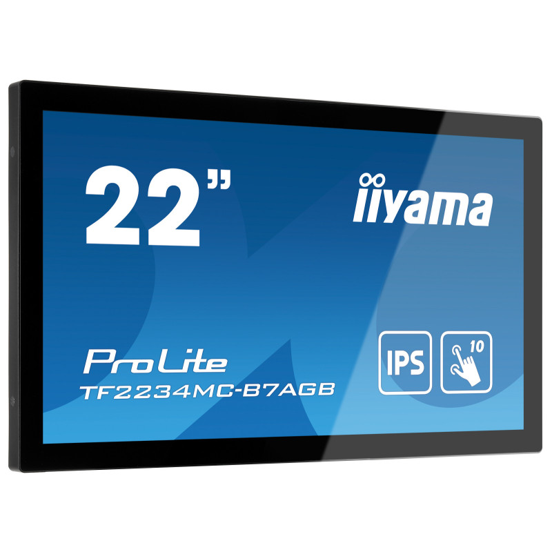 22" iiyama TF2234MC-B7AGB: IPS, FullHD, capacitive, 10P, 350cd/m2, VGA, HDMI, DP, IP65, čierny