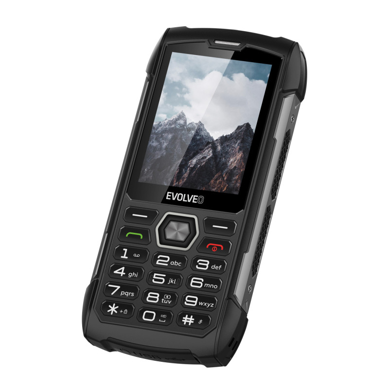 EVOLVEO StrongPhone H1, vodotesný odolný Dual SIM telefón, čierna-šedá