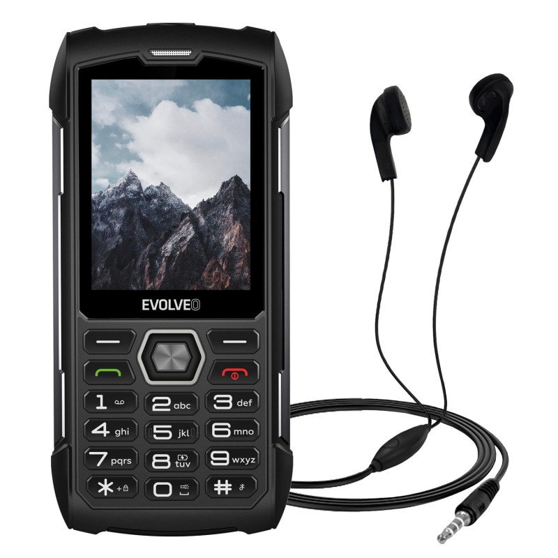 EVOLVEO StrongPhone H1, vodotesný odolný Dual SIM telefón, čierna-šedá