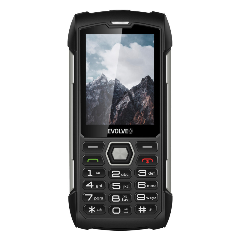 EVOLVEO StrongPhone H1, vodotesný odolný Dual SIM telefón, čierna-strieborná