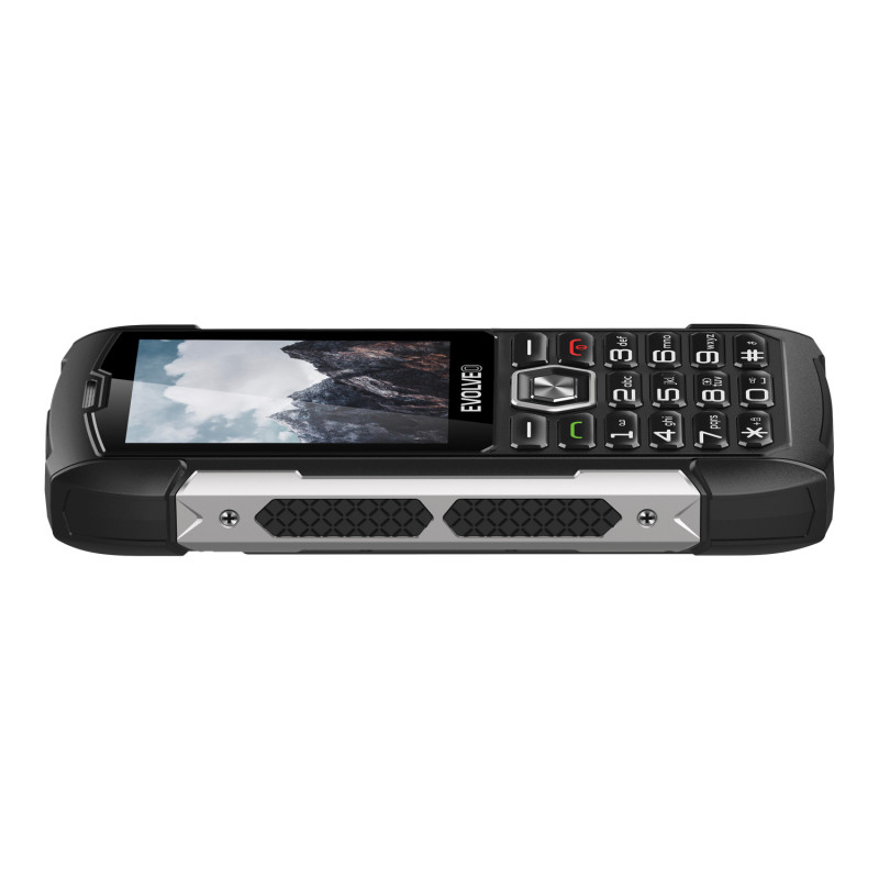 EVOLVEO StrongPhone H1, vodotesný odolný Dual SIM telefón, čierna-strieborná
