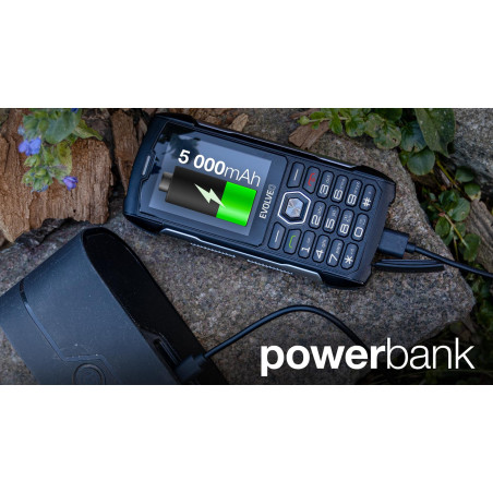 EVOLVEO StrongPhone H1, vodotesný odolný Dual SIM telefón, čierna-strieborná