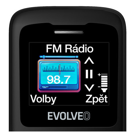 EVOLVEO EasyPhone ID, mobilný telefón pre seniorov, čierna