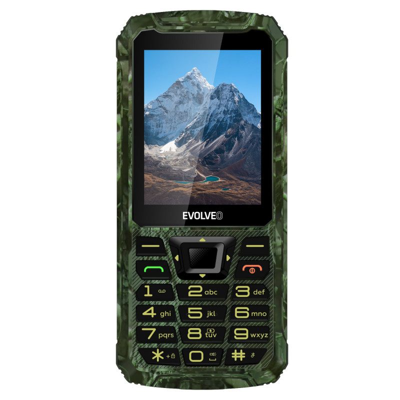 EVOLVEO StrongPhone Z6, vodotesný odolný Dual SIM telefón, lovecká kamufláž