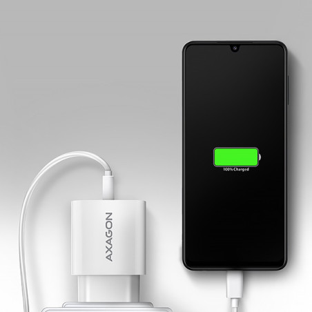 AXAGON ACU-QC18W, nabíjačka do siete 18W, 1x port USB-A, QC3.0/AFC/Apple, biela