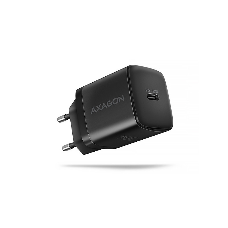 AXAGON ACU-PD30, Sil nabíjačka do siete 30W, 1x port USB-C, PD3.0/PPS/QC4+/SFC/AFC/Apple, čierna