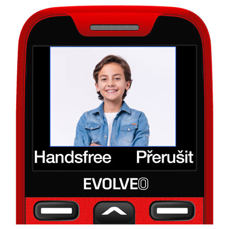 EVOLVEO EasyPhone XR, mobilný telefón pre seniorov s nabíjacím stojanom, červená