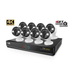iGET HGNVK164908 - Kamerový UltraHD 4K PoE set, 16CH NVR + 8x IP 4K kamera, zvuk, SMART W M Andr iOS